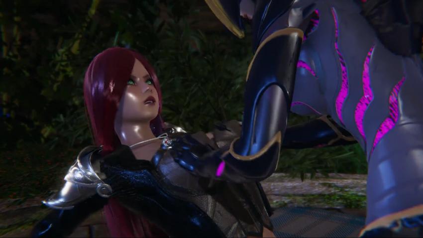 【3D英雄联盟】扶她凯莎狂操卡特！双性交合高潮迭起